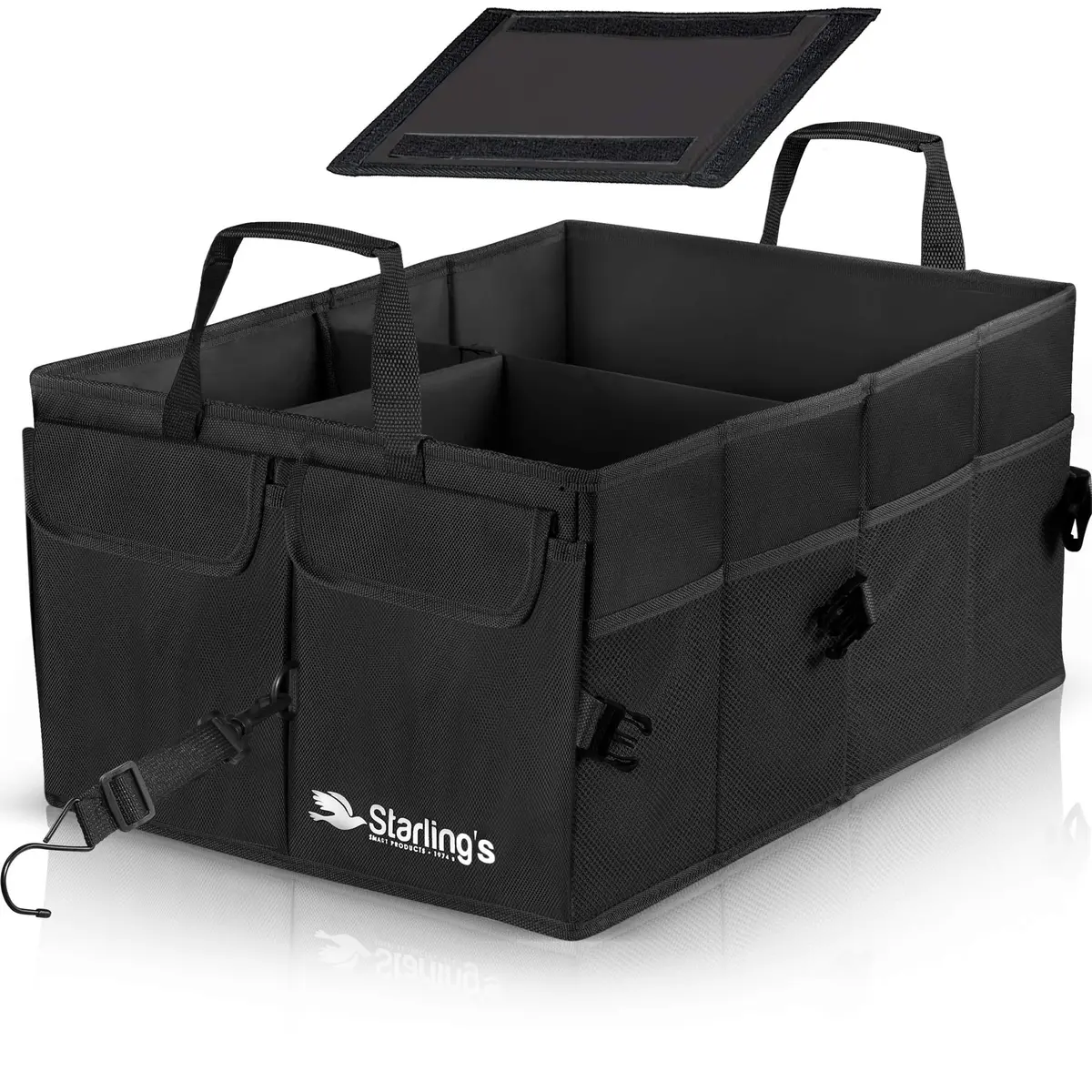 Starling's Car Trunk Organizer Large Collapsible Waterproof Storage Box | Adjustable Compartments for SUV & Truck - view 7