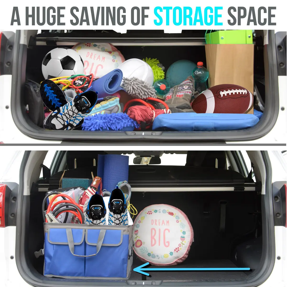 Starling's Car Trunk Organizer Large Collapsible Waterproof Storage Box | Adjustable Compartments for SUV & Truck - view 4