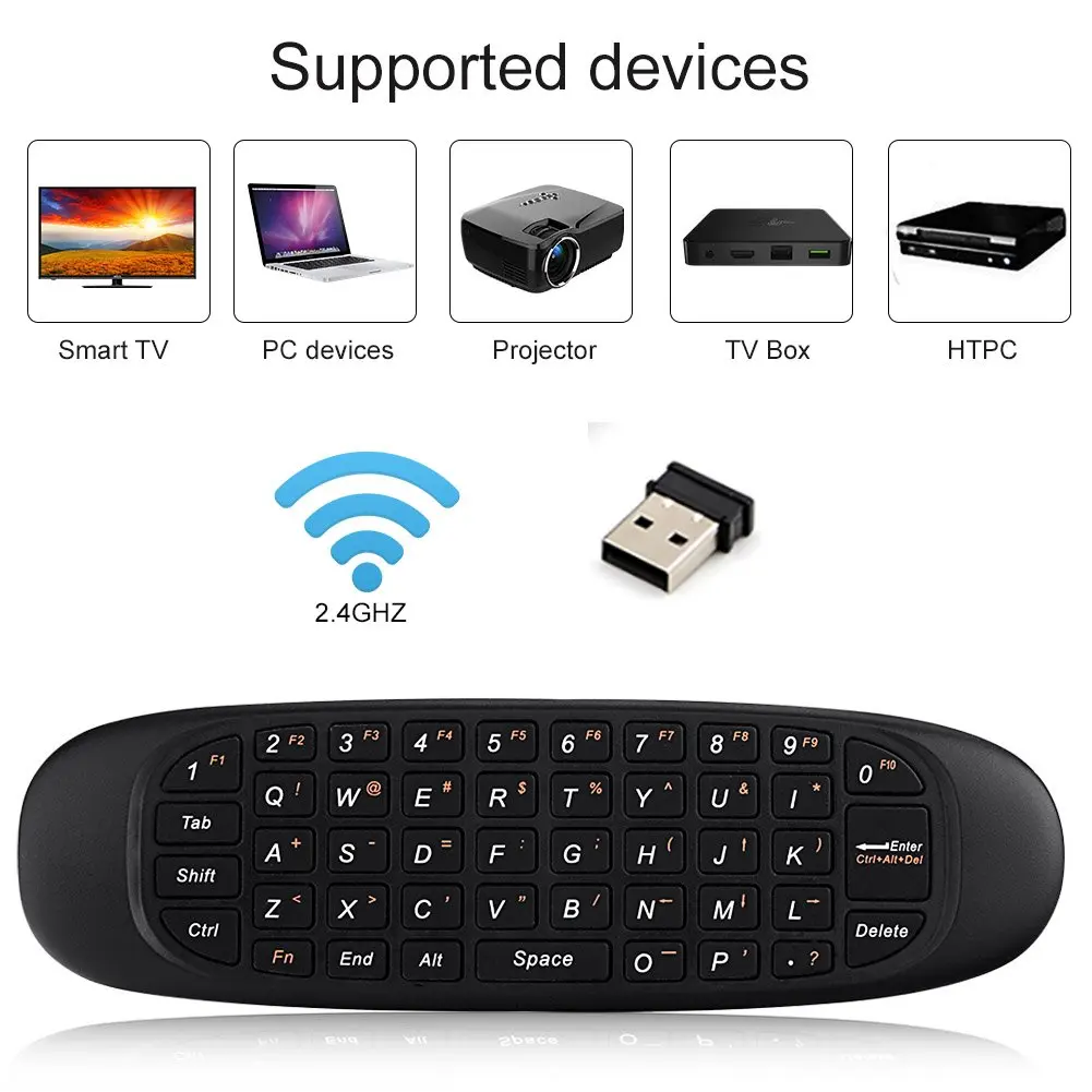 BIFANS G64 4-in-1 Air Mouse Keyboard Remote 81 Keys | 2.4GHz Wireless with Rechargeable Battery - view 5