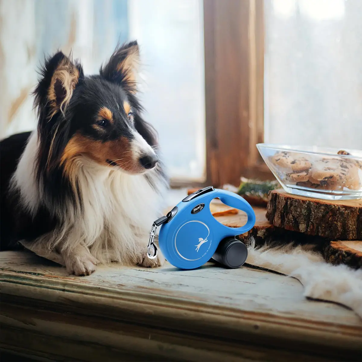 FLEXI Classic Cord Retractable Dog Leash, Small, 16 ft (4.8 m) Blue | German Engineered for Reliable Control - view 6