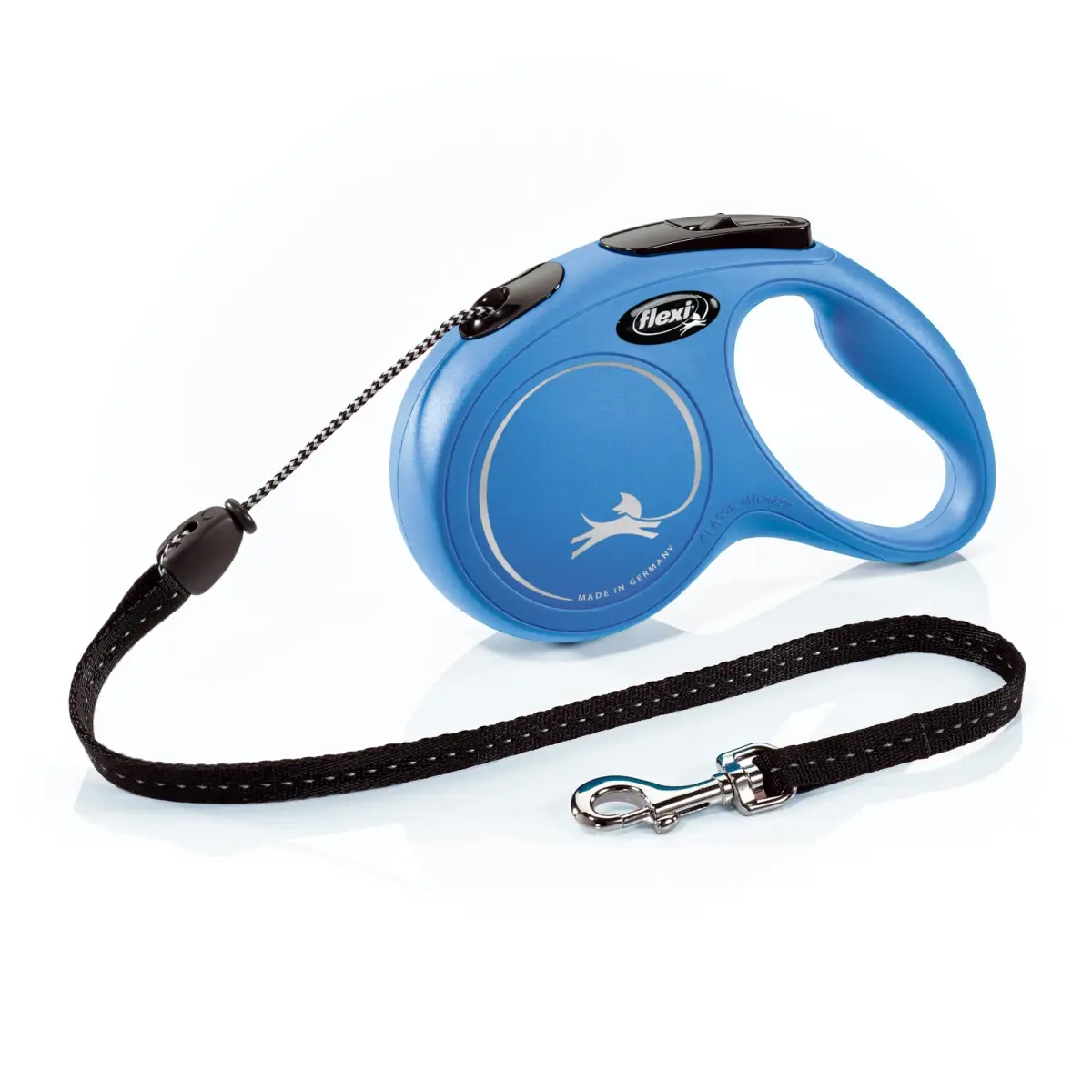 FLEXI Classic Cord Retractable Dog Leash Medium 16 ft Blue | German Engineered Durable Quality for Dogs up to 44 lbs - main product image