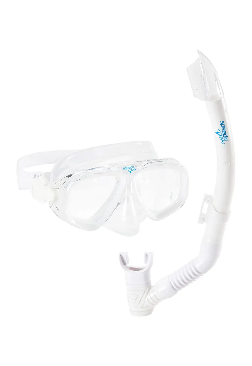Speedo Unisex-Adult Swim Snorkel Dive Mask Anti-Fog with Nose Cover, Adventure Series, One Size | Silicone Comfort - main product image
