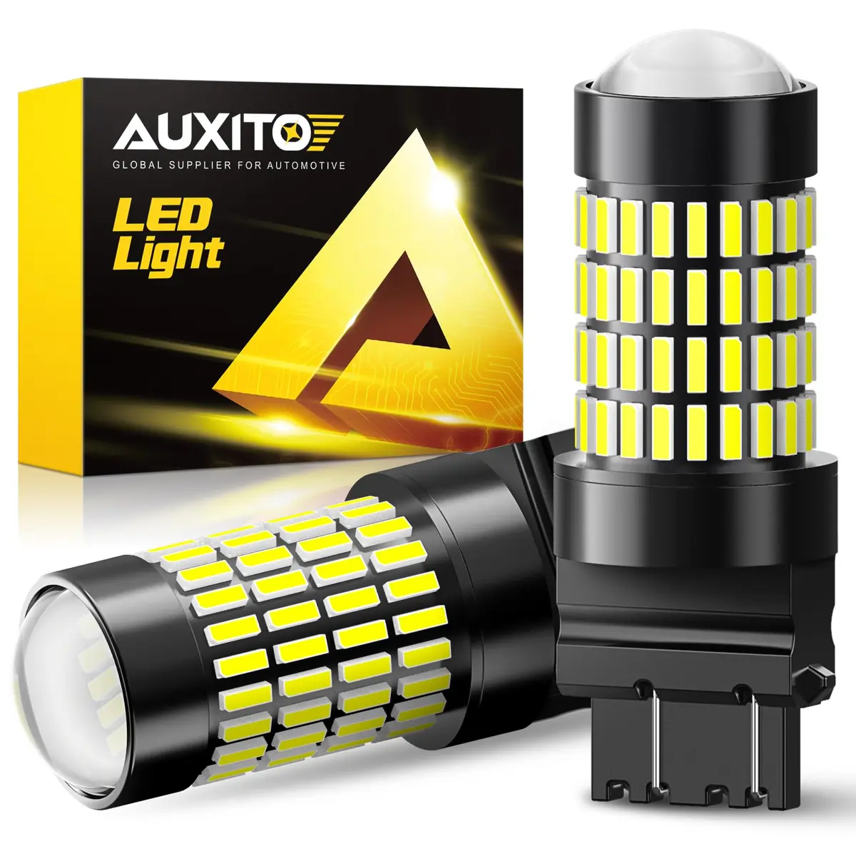 AUXITO 3157 LED Bulbs Reverse Lights 102SMD Ultra Bright 3056 3157 | 50,000+ Hour Lifespan, 360° HD Projector, 12V, Aluminum - main product image