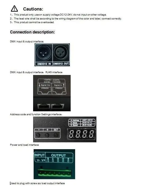 AMKI DMX 512 LED Decoder Controller 4CH Digital Display Decoder 12-24V DC | Controls 4 RGBW LED Strips Independently - view 7