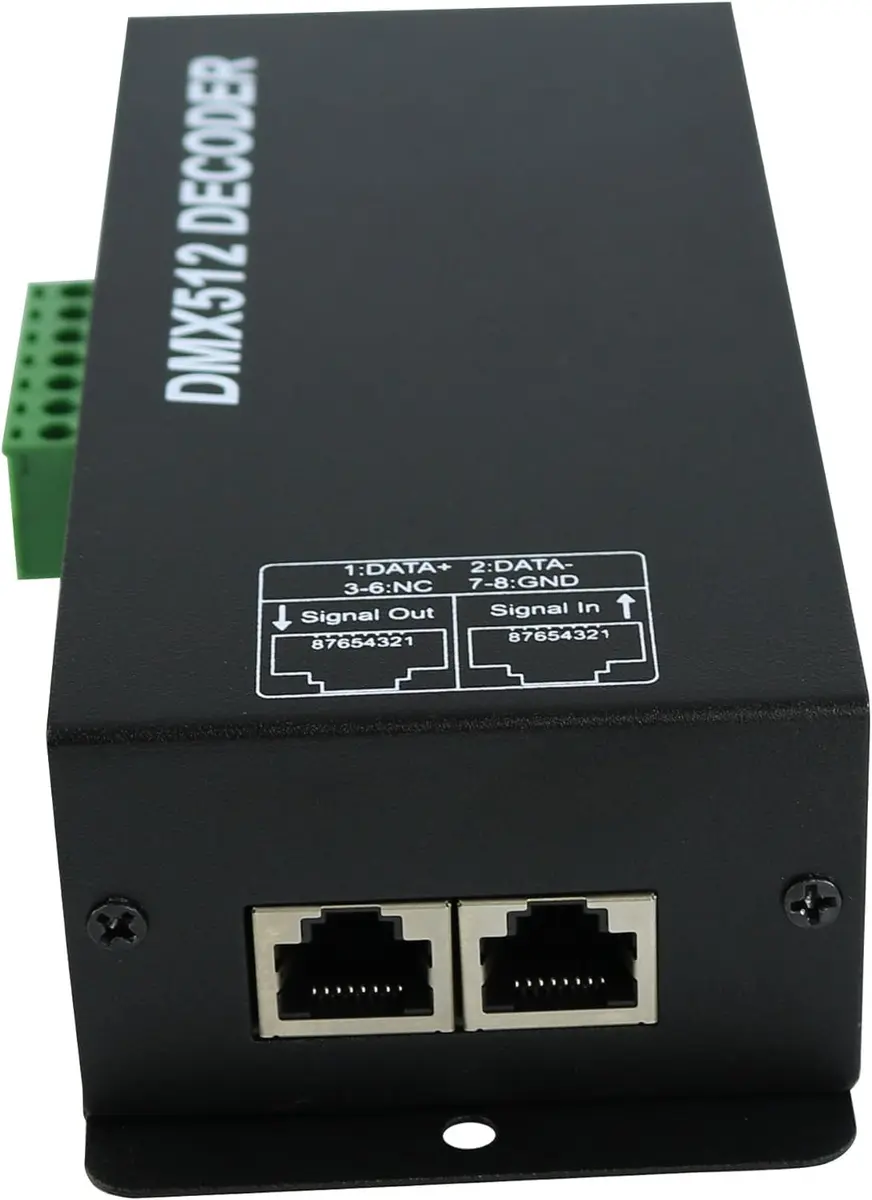 AMKI DMX 512 LED Decoder Controller 4CH Digital Display Decoder 12-24V DC | Controls 4 RGBW LED Strips Independently - view 3