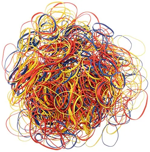 Amazon Basics Assorted Size and Color Rubber Bands | 0.23 kg (0.5 lb) Variety Pack - view 3
