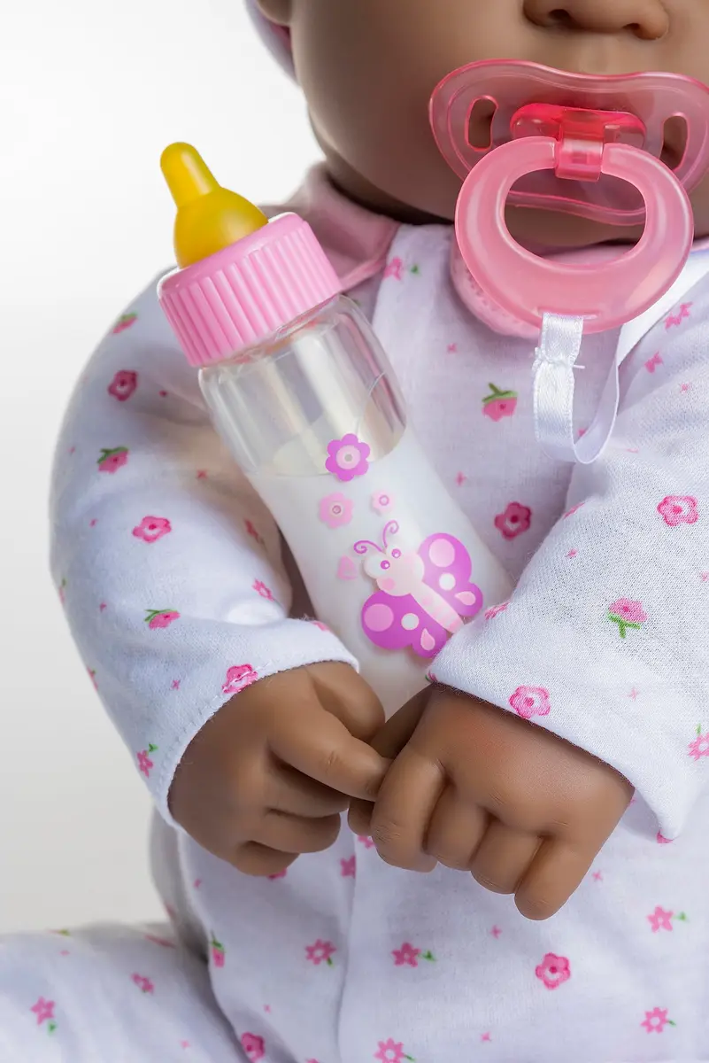 JC Toys La Baby African American 20-inch Soft Body Doll | Washable, Removable Pink Outfit & Pacifier | Ages 2+ - view 2