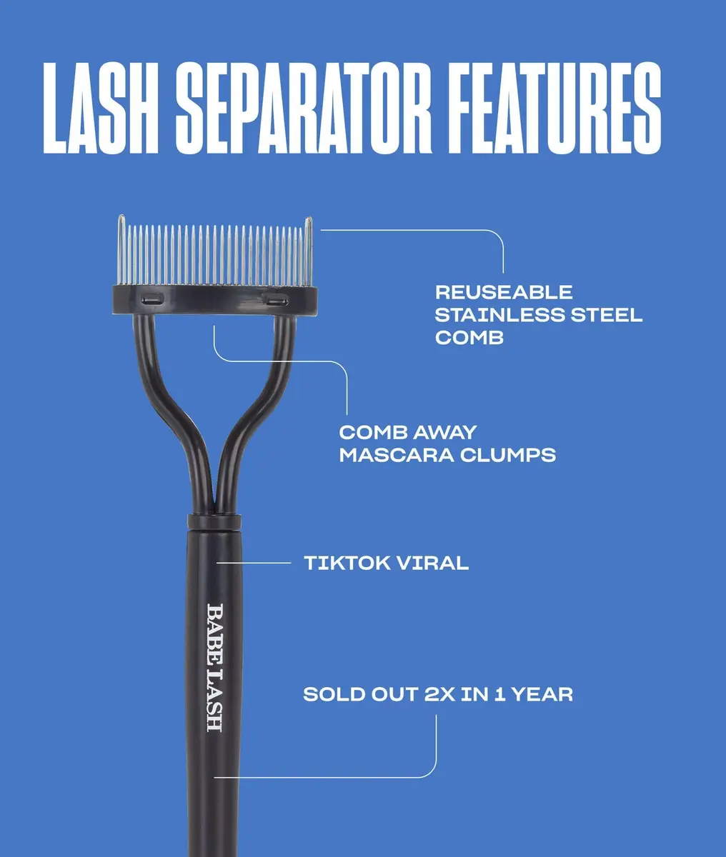 BABE ORIGINAL Viral Lashes Set, Lash Serum, Mascara & Separator | Hydrates & Nourishes Lashes & Brows - view 7