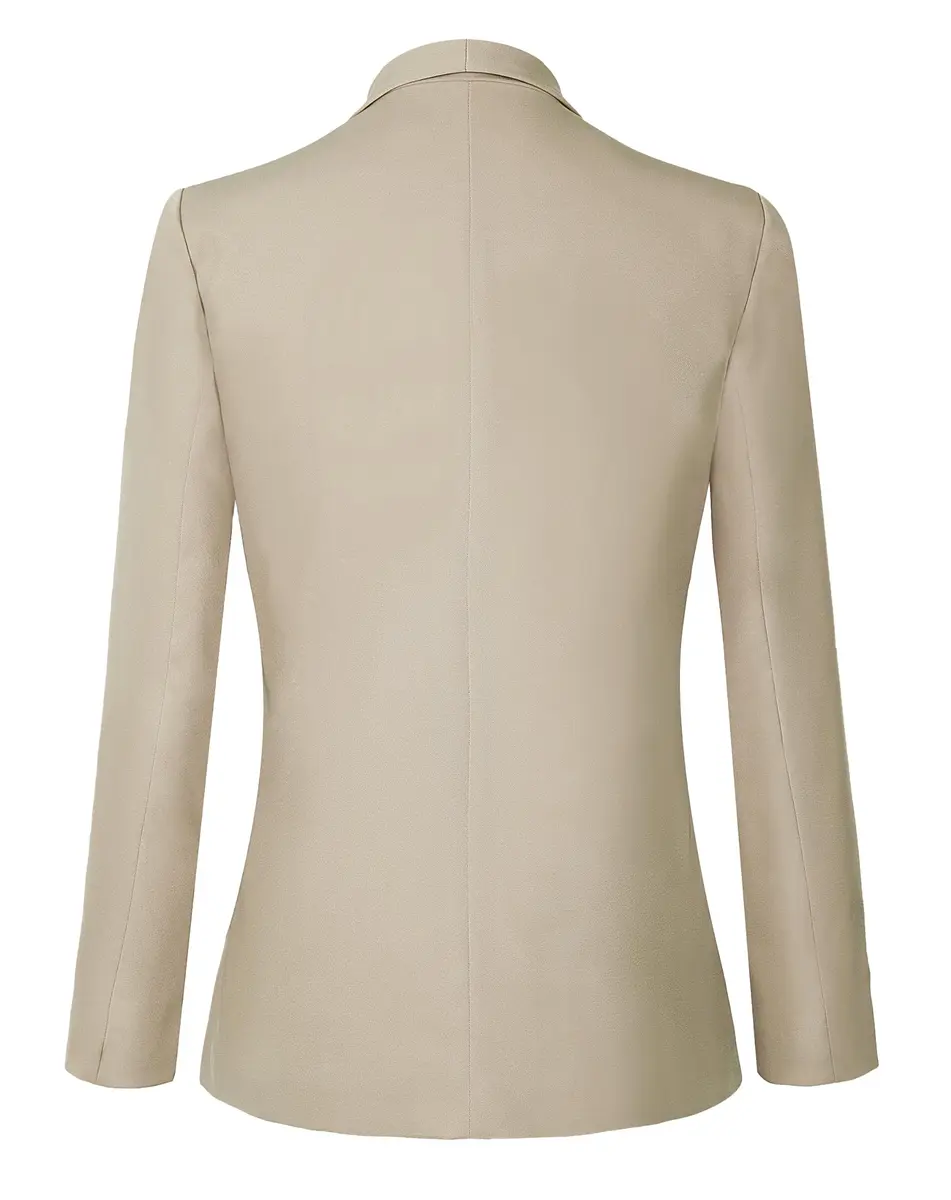 Urban CoCo Women's Office Blazer Jacket Open Front XL Khaki | Elegant Business Style - view 3
