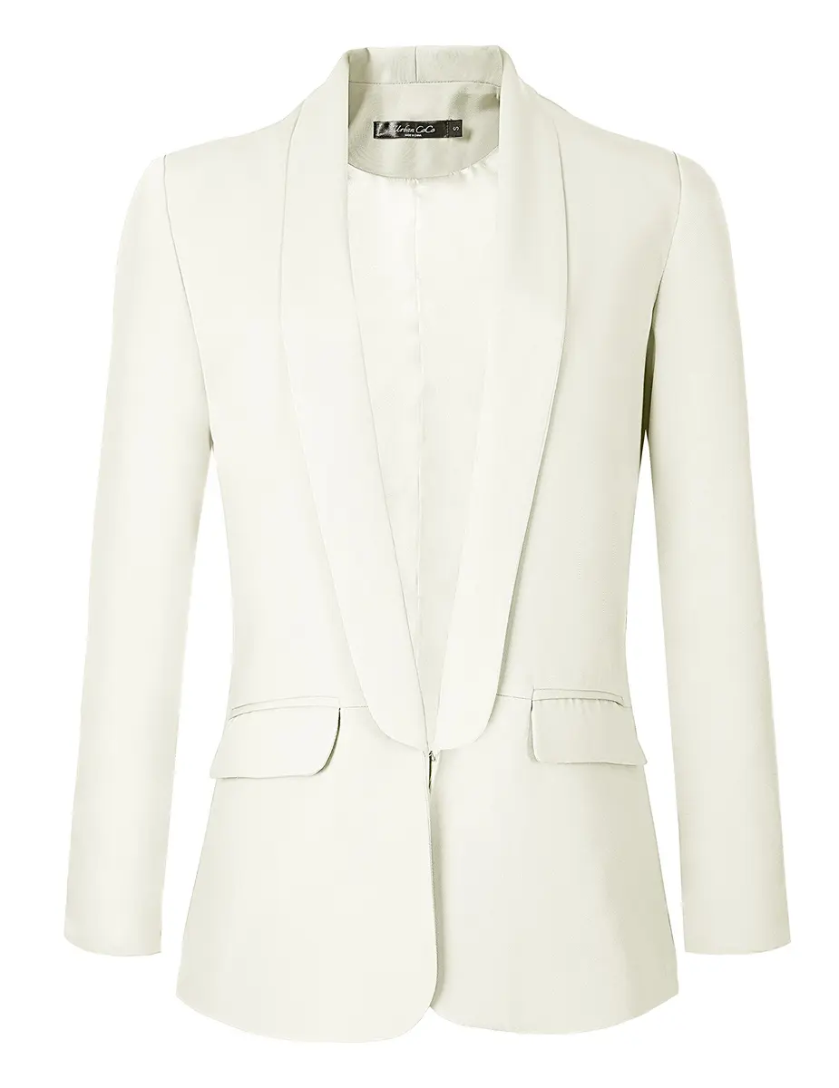 Urban CoCo Women's Formal Blazer White X-Large | Elegant Office Attire with US Import Quality - main product image