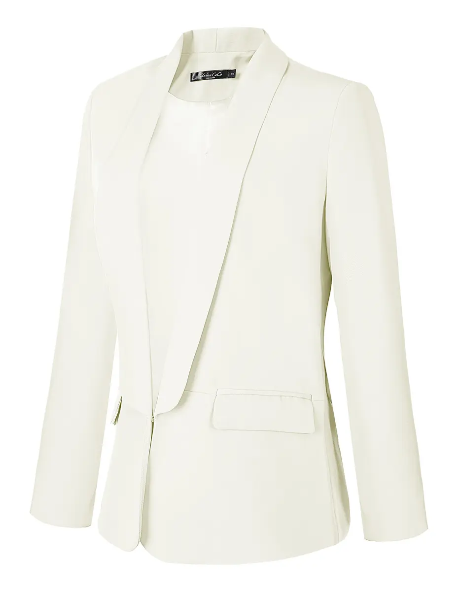 Urban CoCo Women's Formal Blazer White X-Large | Elegant Office Attire with US Import Quality - view 2