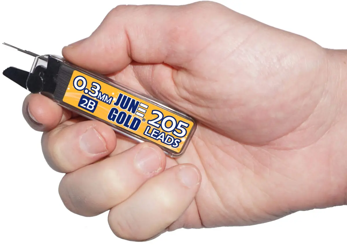 June Gold 0.3 mm 2B Graphite Lead Refills - Smooth, Break-Resistant Writing - view 2