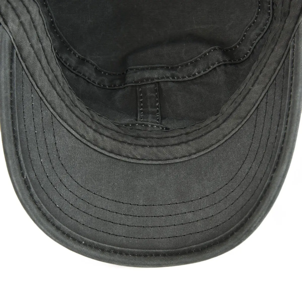VOBOOM Men Washed Cotton Cadet Army Cap Vintage Flat Hat (Black) | Adjustable Summer & Spring Style - view 7