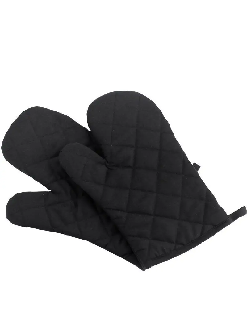 Nachvorn Black Oven Mitts 20 cm (7.9 in) | Heat Resistant Kitchen Gloves for Baking & Grilling - main product image