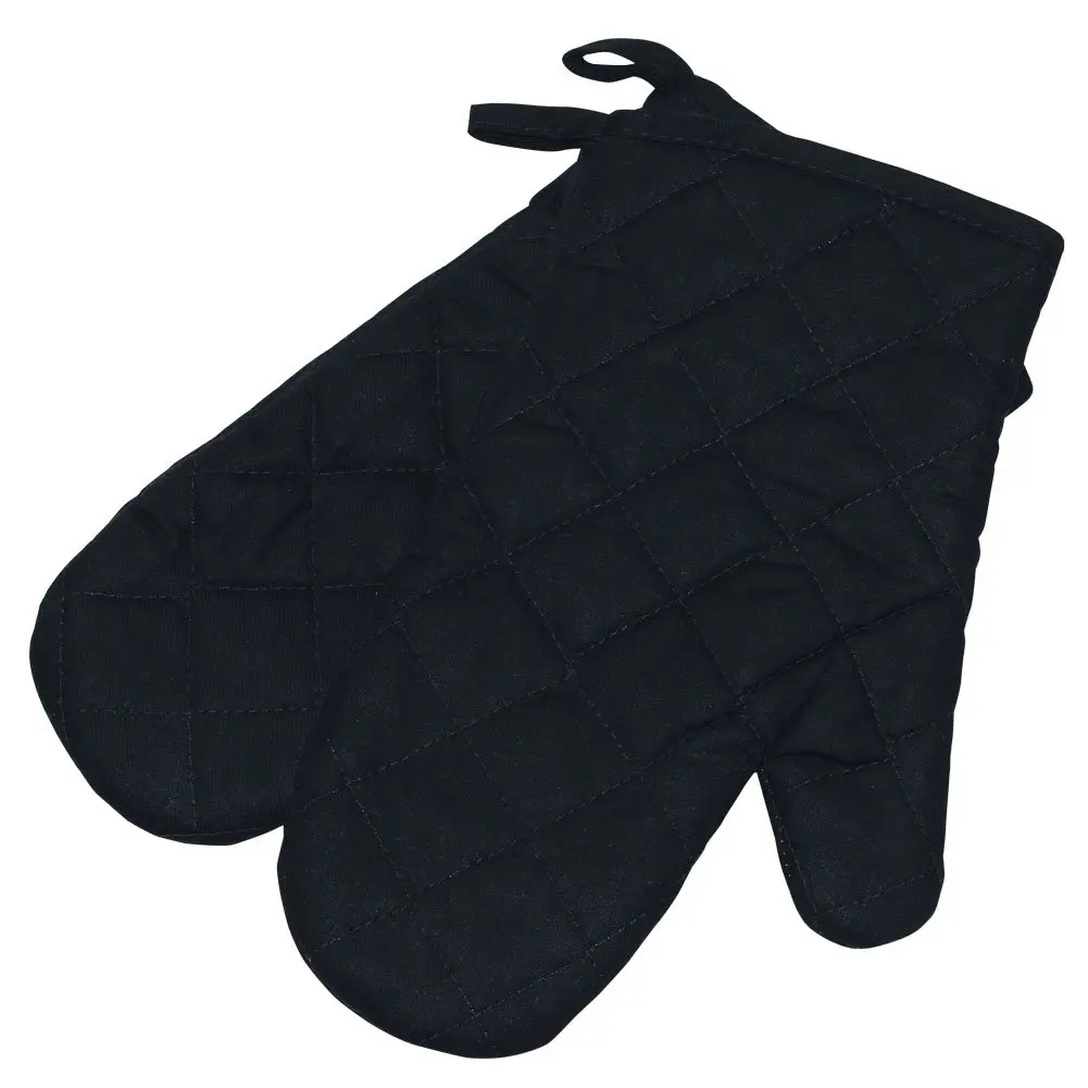 Nachvorn Black Oven Mitts 20 cm (7.9 in) | Heat Resistant Kitchen Gloves for Baking & Grilling - view 2