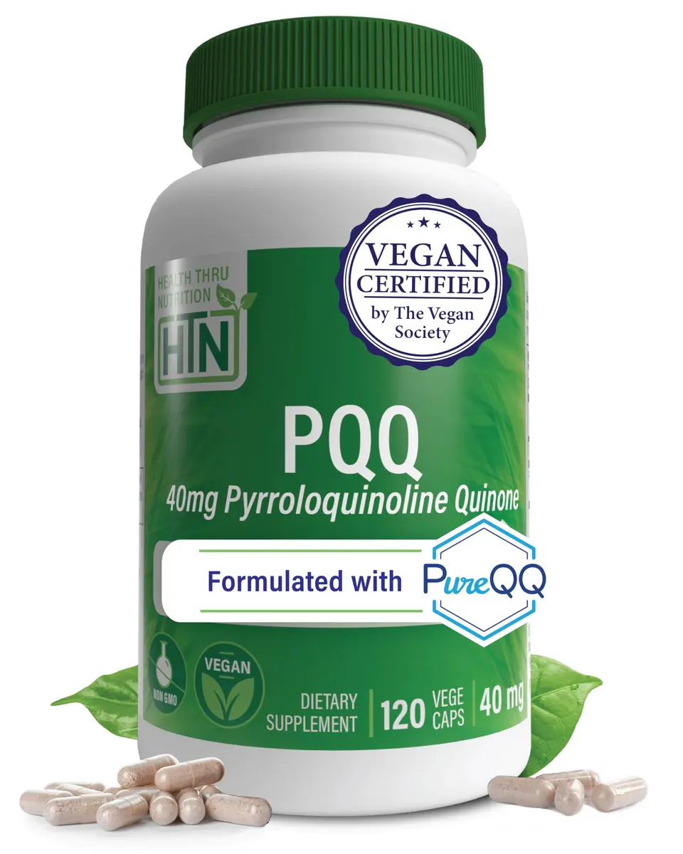 Health Thru Nutrition PQQ 40mg Pyrroloquinoline Quinone 120 Servings | Supports Mitochondrial Biogenesis - main product image
