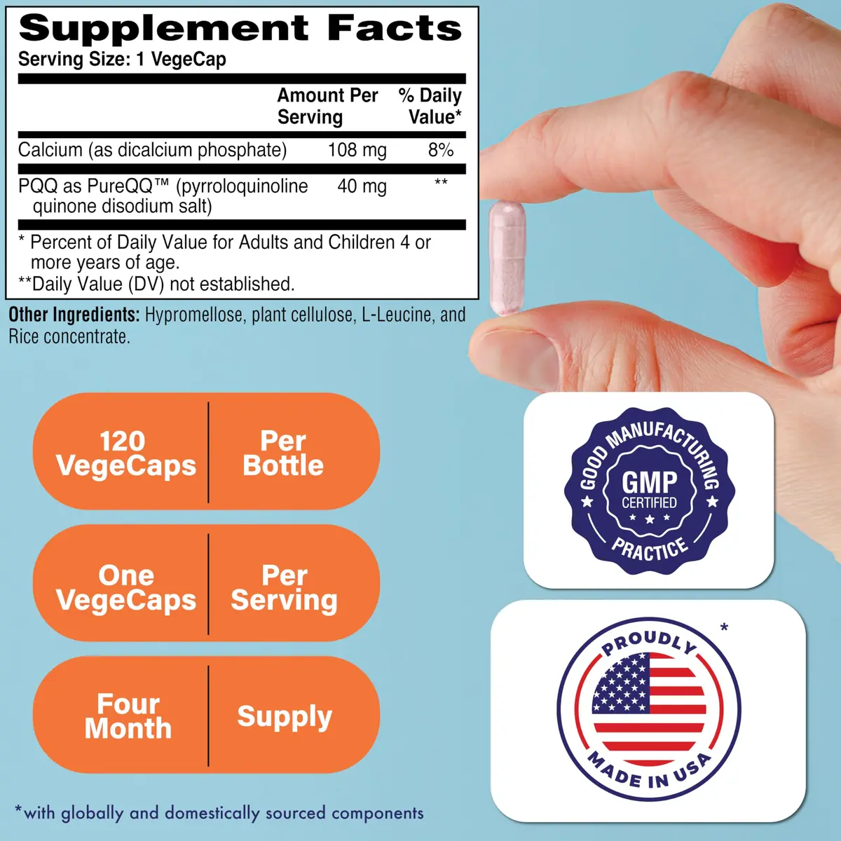 Health Thru Nutrition PQQ 40mg Pyrroloquinoline Quinone 120 Servings | Supports Mitochondrial Biogenesis - view 2