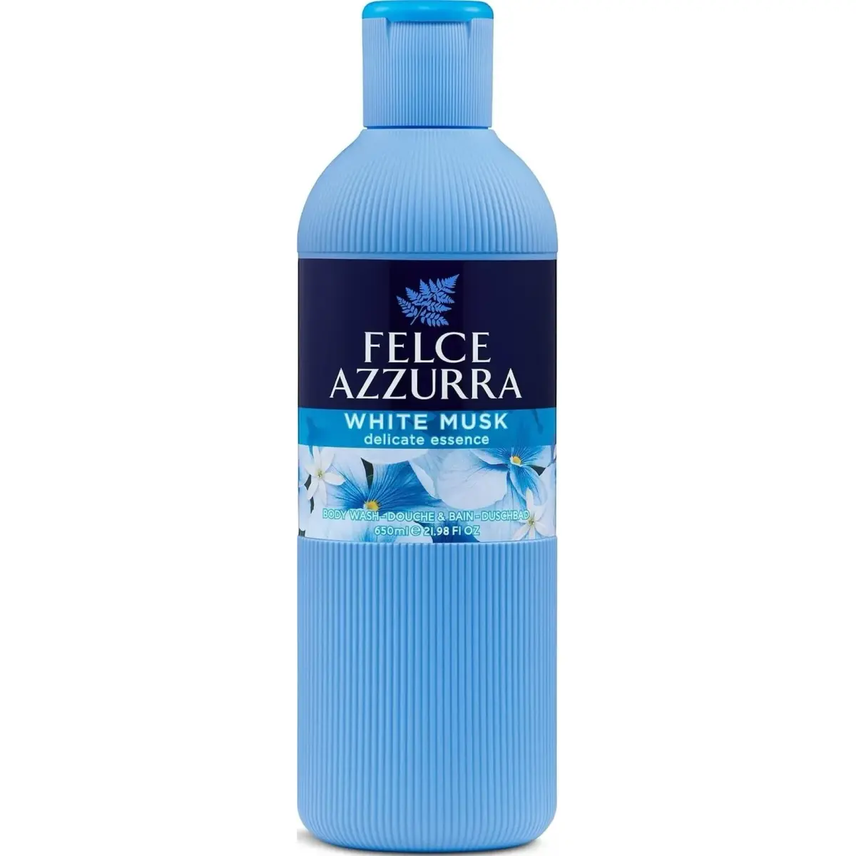 Felce Azzurra White Musk Delicate Essence Body Wash 650ml (22 Oz) | Fresh Clean Musk Scent - main product image