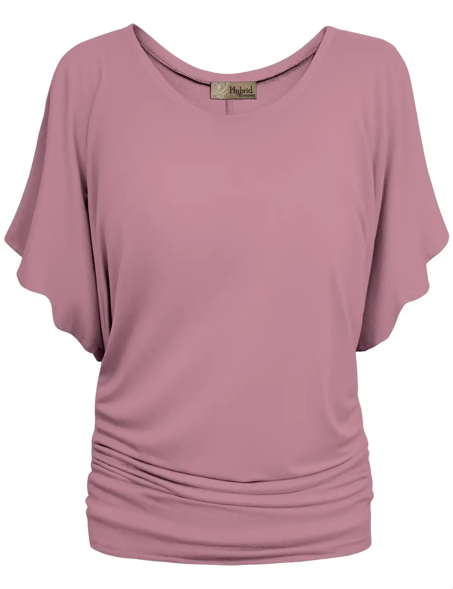 Hybrid & Company Womens Boat Neck Dolman Pink Top Shirt KT44130 ROSE XL | Casual & Comfortable Fit - main product image