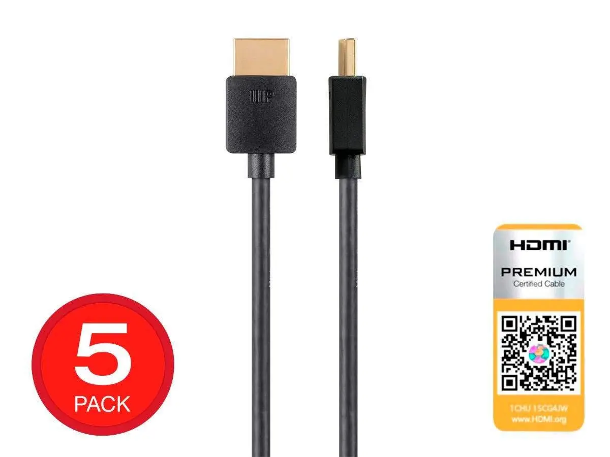 Monoprice Certified Premium High Speed HDMI Cable 0.3m (1 Feet) | 4K@60Hz HDR 18Gbps - view 5