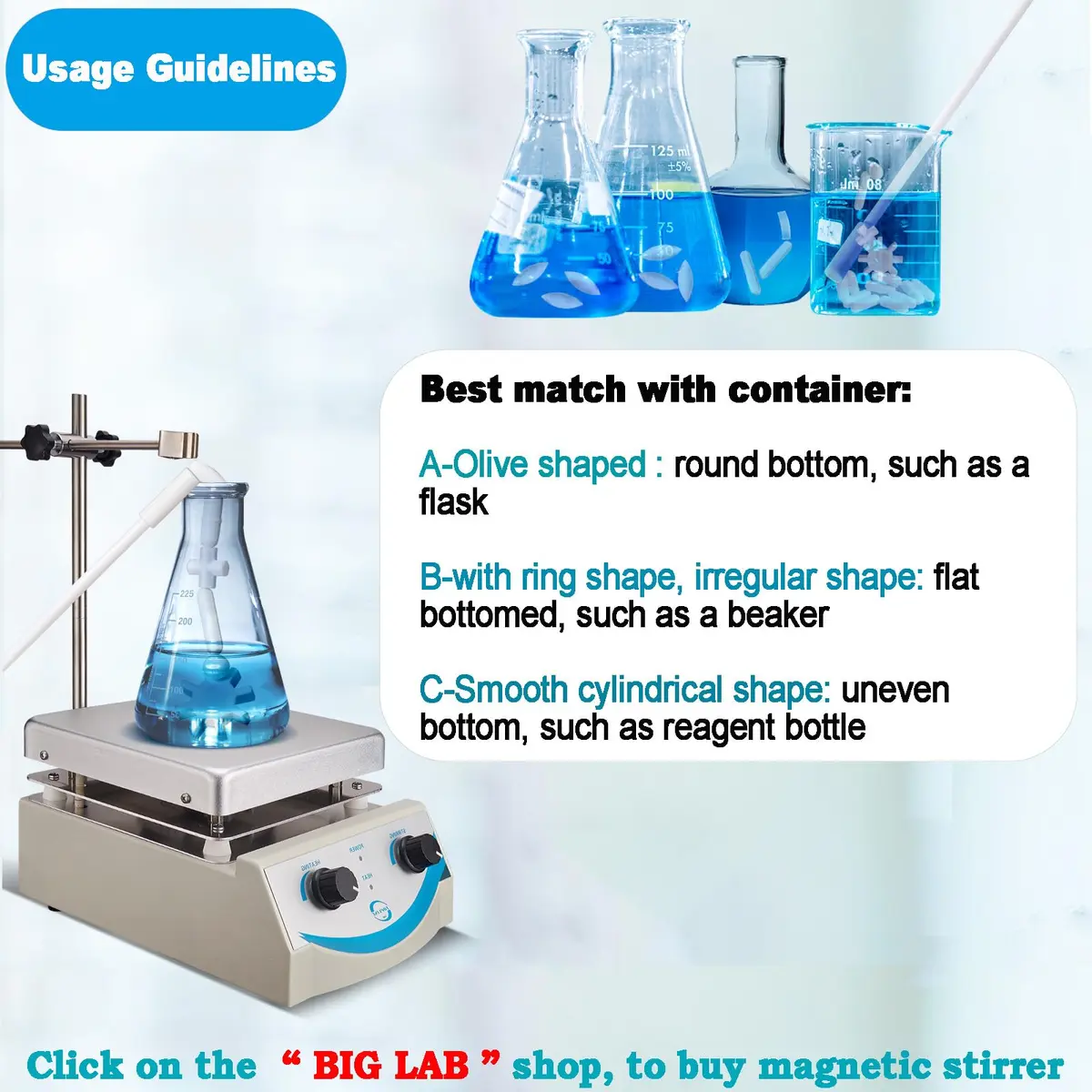 BBTCTY Magnetic Stirrer Stir Bar PTFE 7mm x 25mm | Inert, High Temp Resistance, 10PCS - view 7