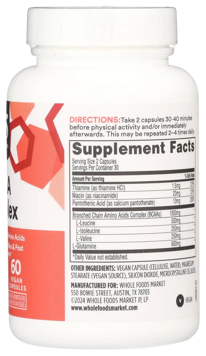 Whole Foods Market BCAA Complex 60 Count | Supports Lean Muscle & Recovery - view 5
