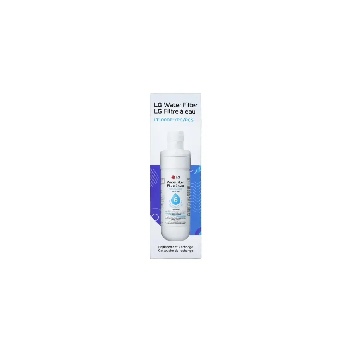 LG LT1000P3 Refrigerator Water Filter 1-Pack White | NSF Certified for Cleaner Water - view 4