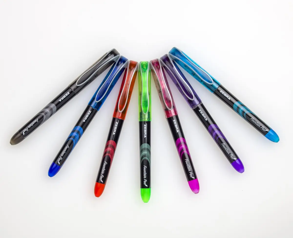 Zebra Pen Fountain Pen 7-Pack, 0.6mm Fine Point, Assorted Colors | Smooth Ink Flow for Journaling & Notes - view 7