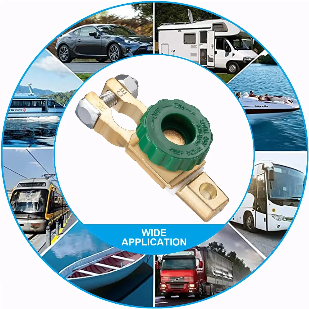Spurtar Battery Disconnect Switch 12V 125A Continuous | Rotary Top Post for Cars, Boats, RVs - view 8