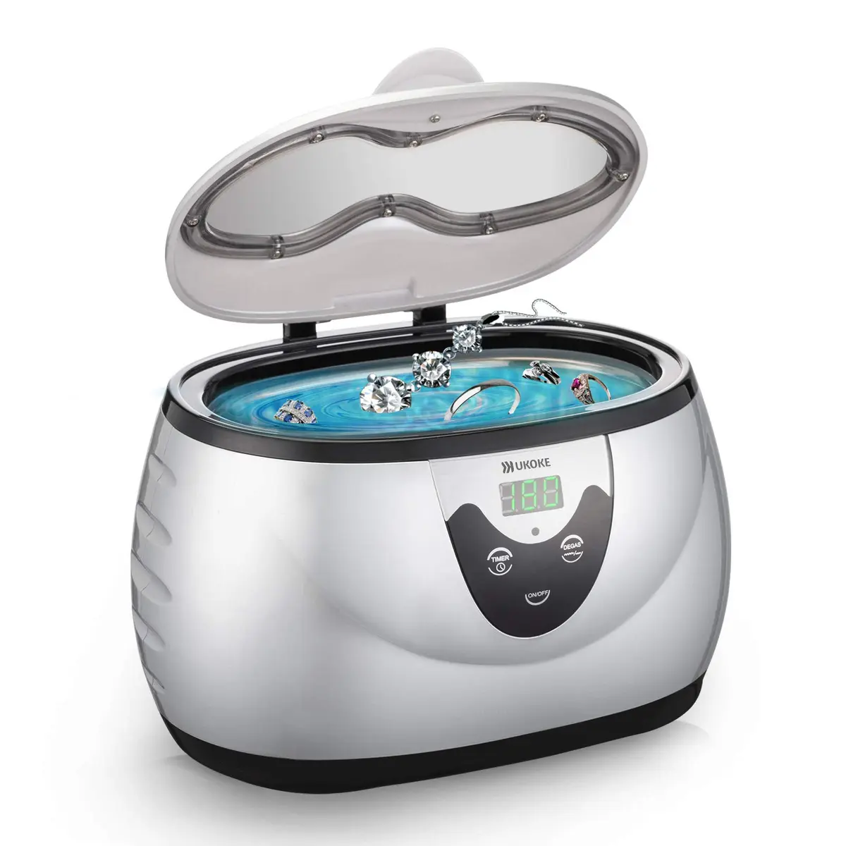 Ukoke UUC06S Ultrasonic Cleaner 600ml (0.6L) | Professional Jewelry, Eyeglass, Watch Sonic Cleaner - view 2