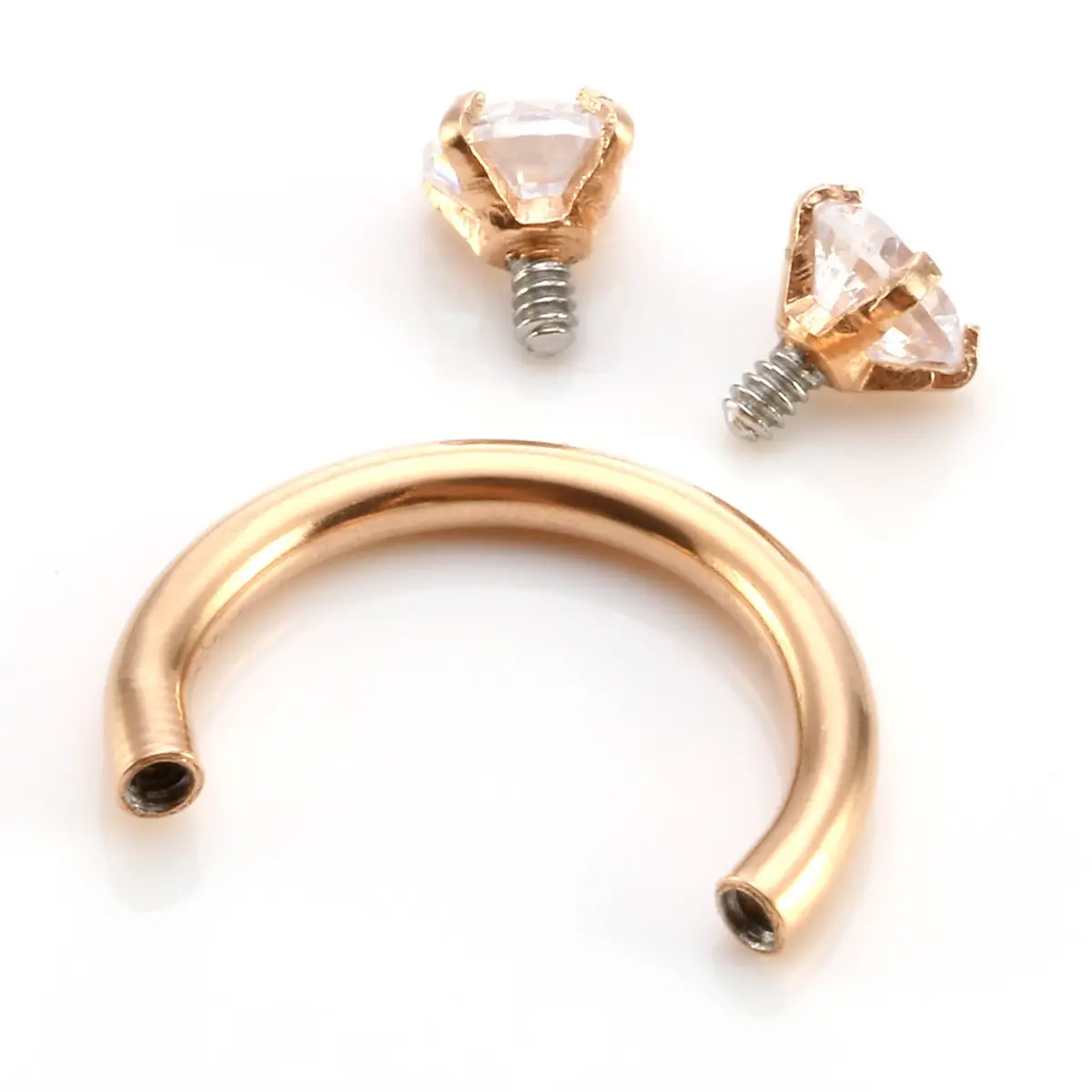 Jovivi 16G Horseshoe Nose Hoop Rings | Hypoallergenic Stainless Steel, 8mm Inner Diameter - view 4