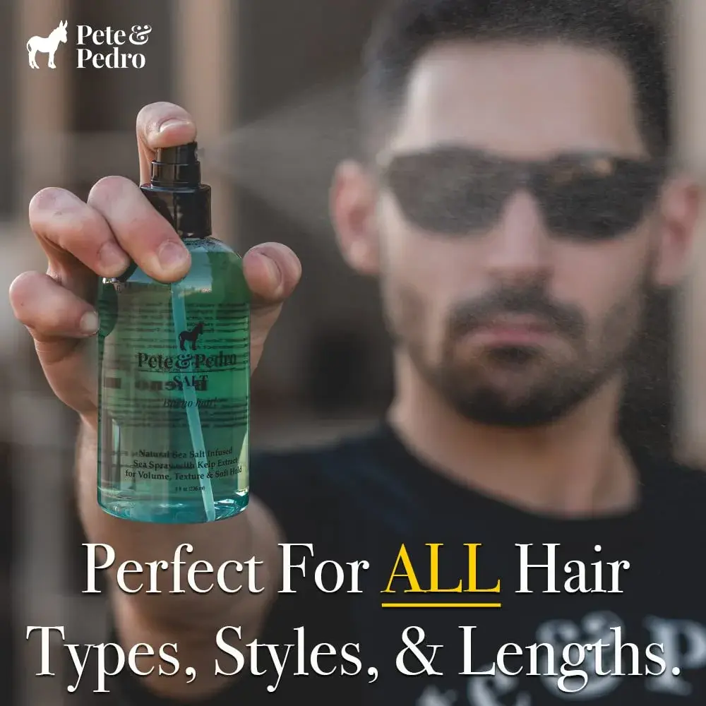 Pete & Pedro Natural Sea Salt Spray 251ml (8.5 Fl Oz) | Adds Volume & Texture - view 7