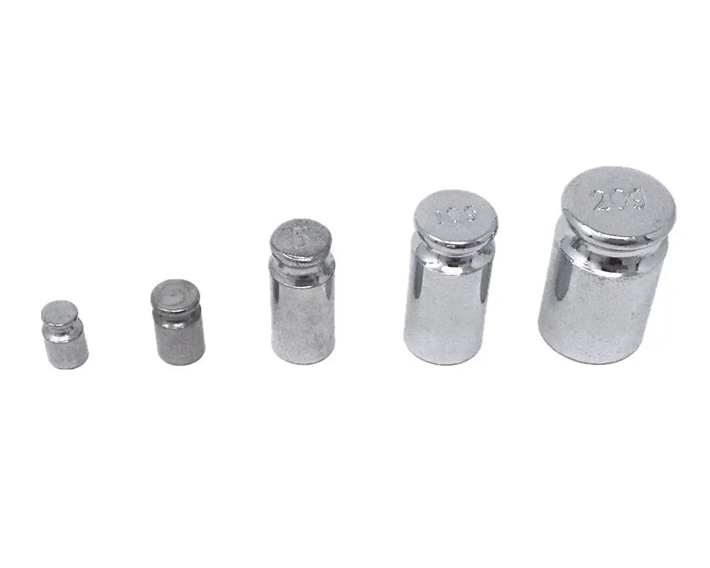 Honbay Chrome Plated Calibration Scale Weights 5-Piece Set | Precision Weighing for Digital Scales - view 2