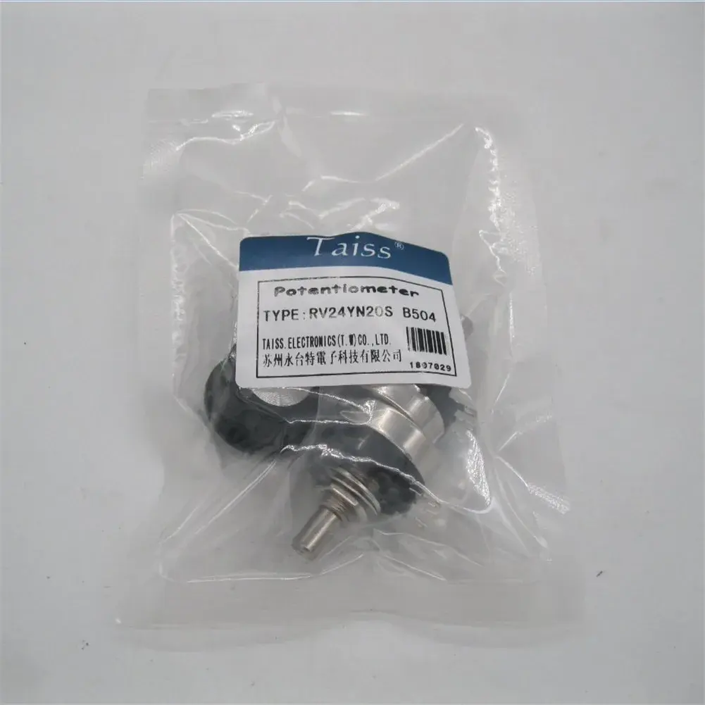 Taiss RV24YN20S 500K Ohm Rotary Potentiometer 6mm Shaft | Single Turn Carbon Film for Speed Control - view 7