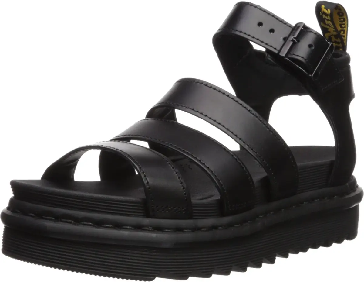 Dr. Martens Blaire Fisherman Sandal, Black Brando Leather | Lightweight, Durable & Comfortable for Women - main product image
