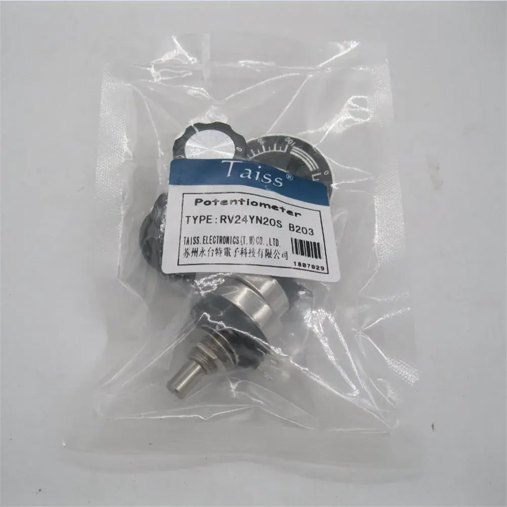Taiss RV24YN20S Single Turn Carbon Film Rotary Potentiometer 20k ohm (6mm Shaft) | Smooth Operation for Inverter Speed Control - view 8