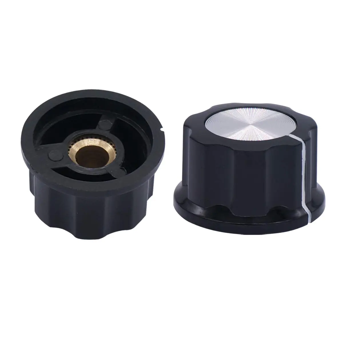 Taiss 2pcs RV24YN20S 10K Potentiometer Carbon Film Rotary Single-Turn 6x10mm | 10k Ohm Resistance - view 2