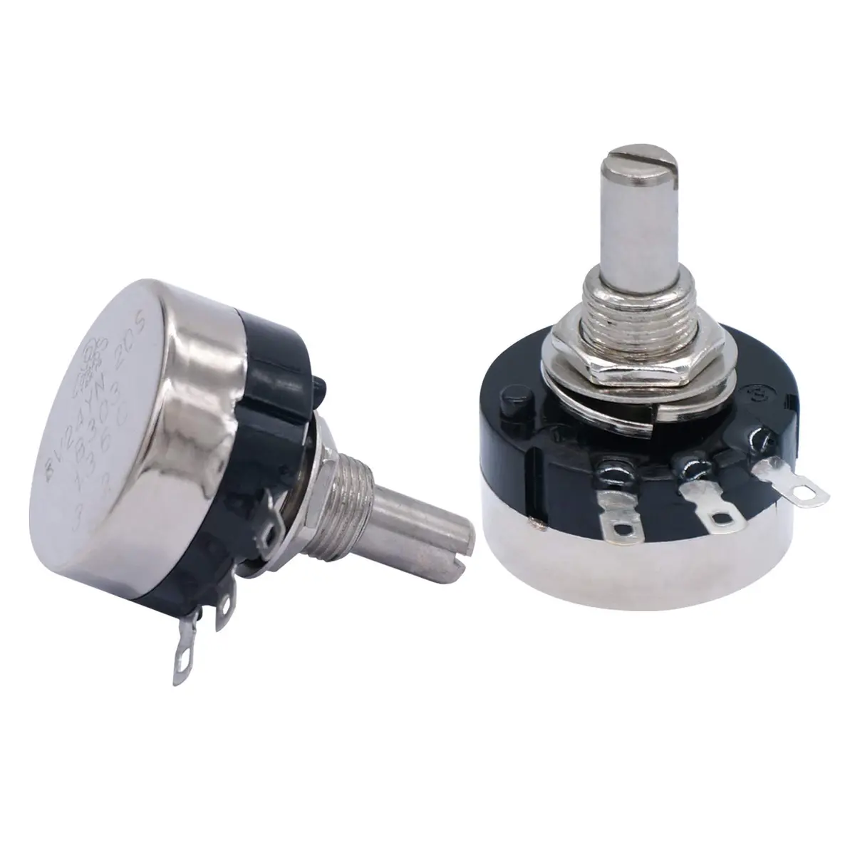 Taiss 2pcs RV24YN20S 10K Potentiometer Carbon Film Rotary Single-Turn 6x10mm | 10k Ohm Resistance - view 4