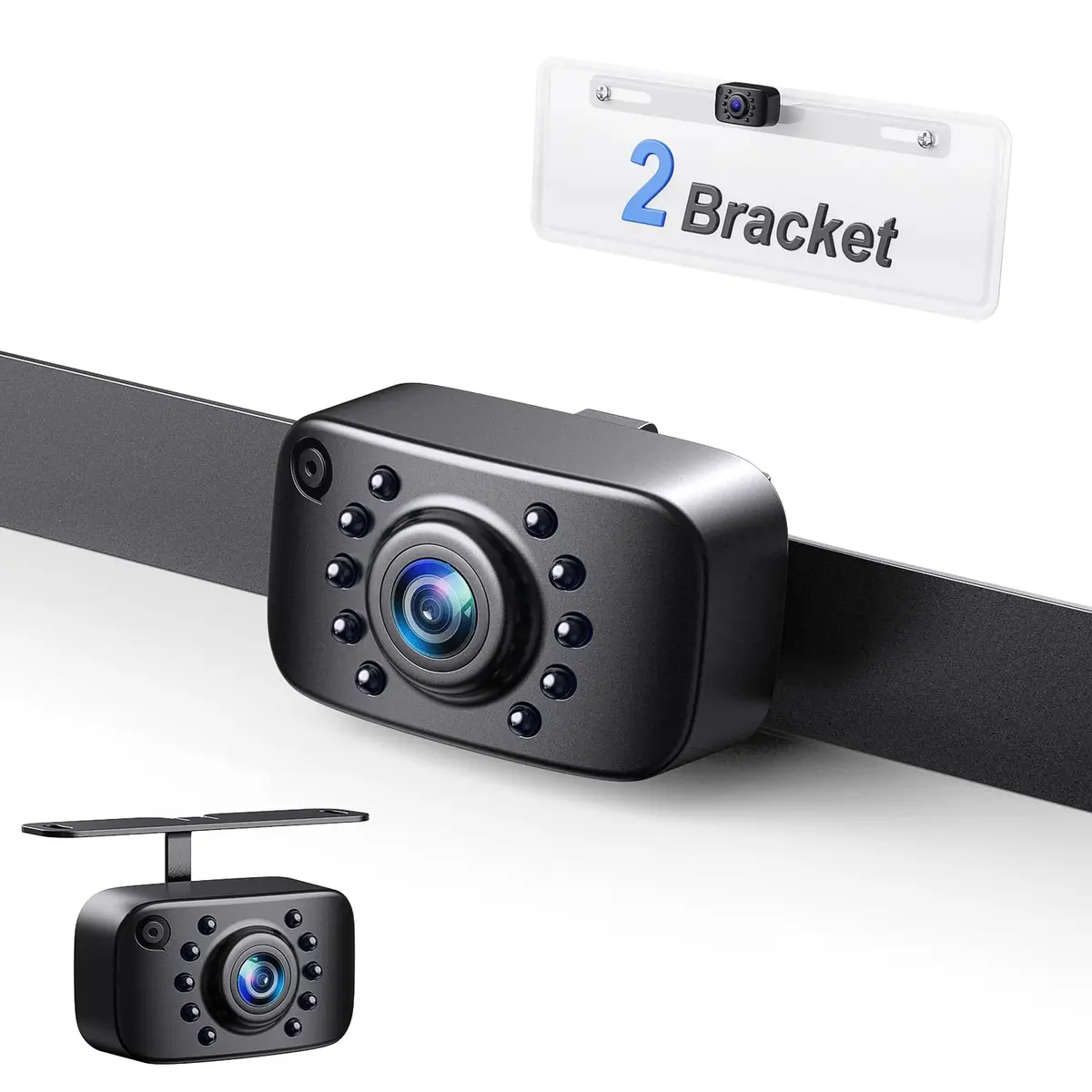 eRapta ERT01 HD Backup Camera Rear View License Plate | 720P Waterproof Night Vision - main product image