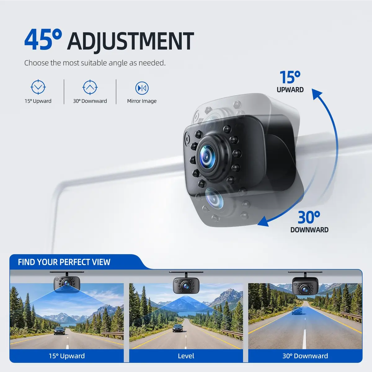 eRapta ERT01 HD Backup Camera Rear View License Plate | 720P Waterproof Night Vision - view 7