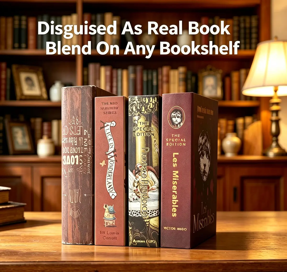 Misslanonly Book Safe with Key Lock 8.7"x6"x2" Disguised as Les Miserables Book - view 4