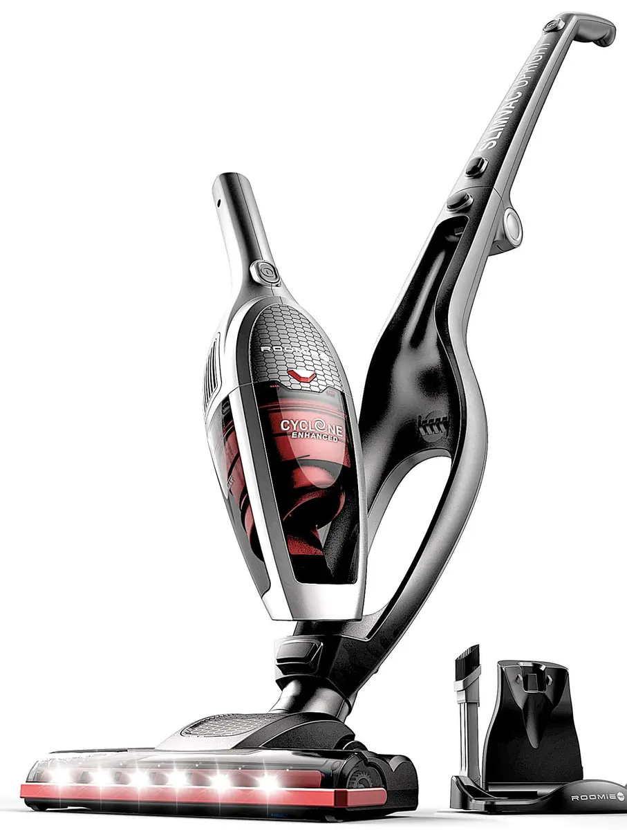 Roomie Tec SlimVac Upright Cordless Vacuum Cleaner, Stick Vac, 2200mAh Batt | LED Floor Head, Lightweight, Beater Bar - main product image