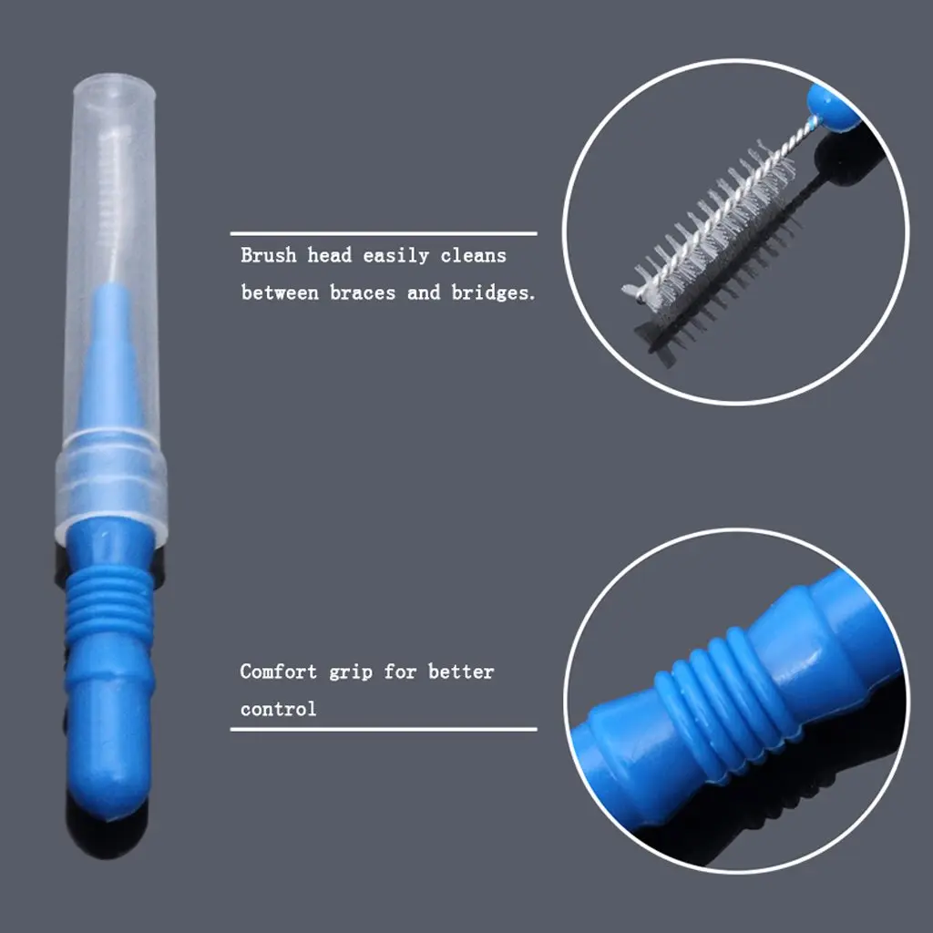 ewinever Interdental Brush 50 Count | Safe Nylon Coated for All Family (70-120 chars) - view 4