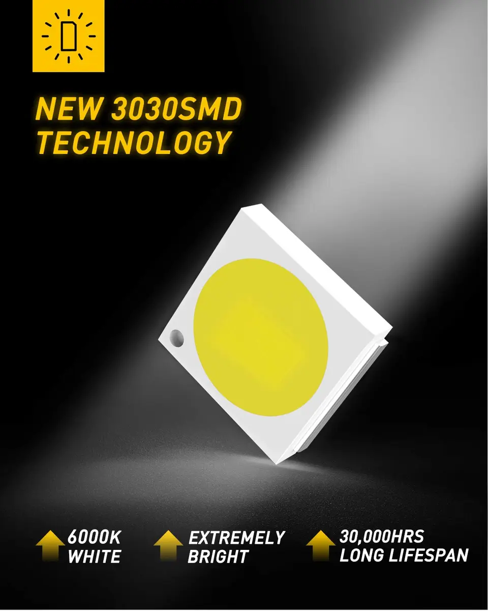 AUXITO 578 LED Bulb White 41mm 42mm 212-2 211-2 Festoon LED Bulbs 6000K | CANBUS Error-Free, 4 Pack - view 2