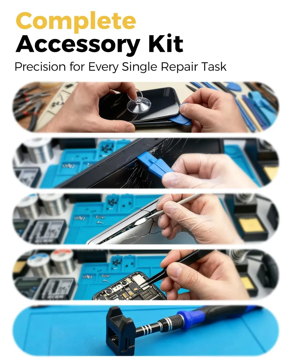 UnaMela 80 IN 1 Professional Computer Repair Tool Kit, Precision Screwdriver Set | 56 Bits, Anti-Static, Magnetizer, Durable Chrome Vanadium Steel - view 4