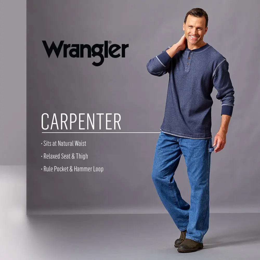 Wrangler Classic Carpenter Jeans 38W x 32L | Durable Work & Casual Pants - view 4