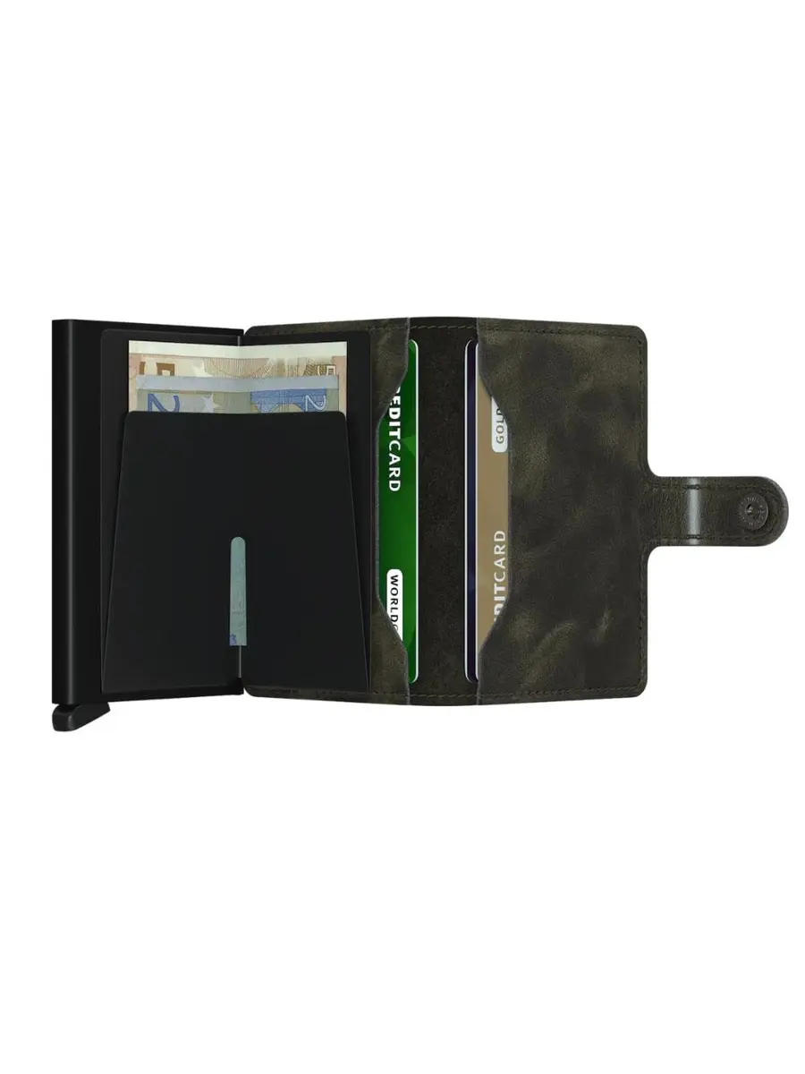 SECRID Vintage Leather Miniwallet Card Holder - 6.5cm x 10.2cm x 2.1cm | Holds 6 Cards - view 3