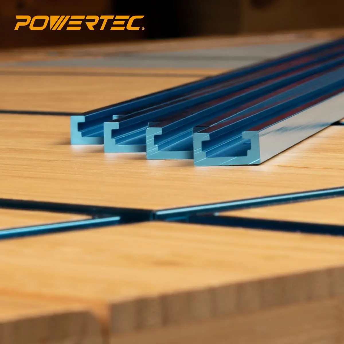 POWERTEC 71118 24 Inch Double-Cut Profile Universal T-Track with Predrilled Mounting Holes | Versatile Woodworking Accessory - view 7