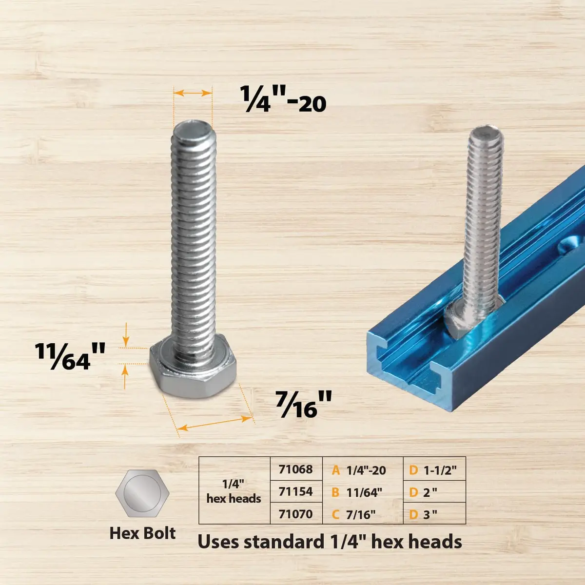 POWERTEC 71118 24 Inch Double-Cut Profile Universal T-Track with Predrilled Mounting Holes | Versatile Woodworking Accessory - view 4