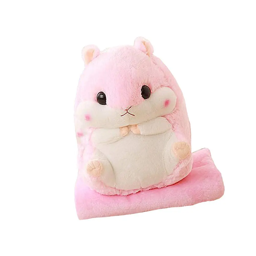 YunNasi Plush Hamster Stuffed Animal Toy with Blanket 19.7 Inches Pink | Soft, Plush & Safe for Kids - view 7